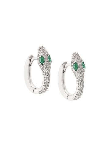 Apm Serpentine Hoop Earrings - Silver
