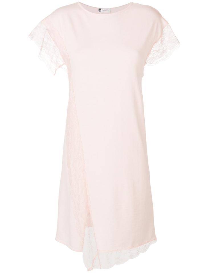 Lanvin Lace Trim Dress - Pink & Purple