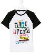 Little Marc Jacobs Punk Logo Print T-shirt - White