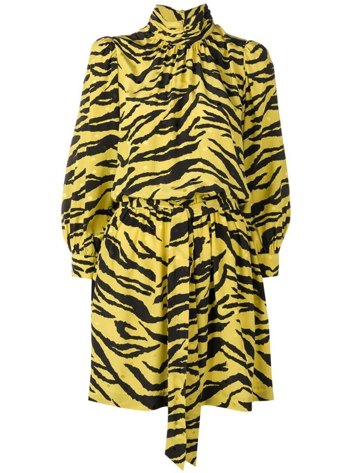 Zadig & Voltaire Fashion Show Tiger Print Dress - Yellow