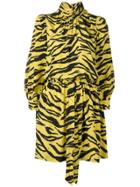 Zadig & Voltaire Fashion Show Tiger Print Dress - Yellow