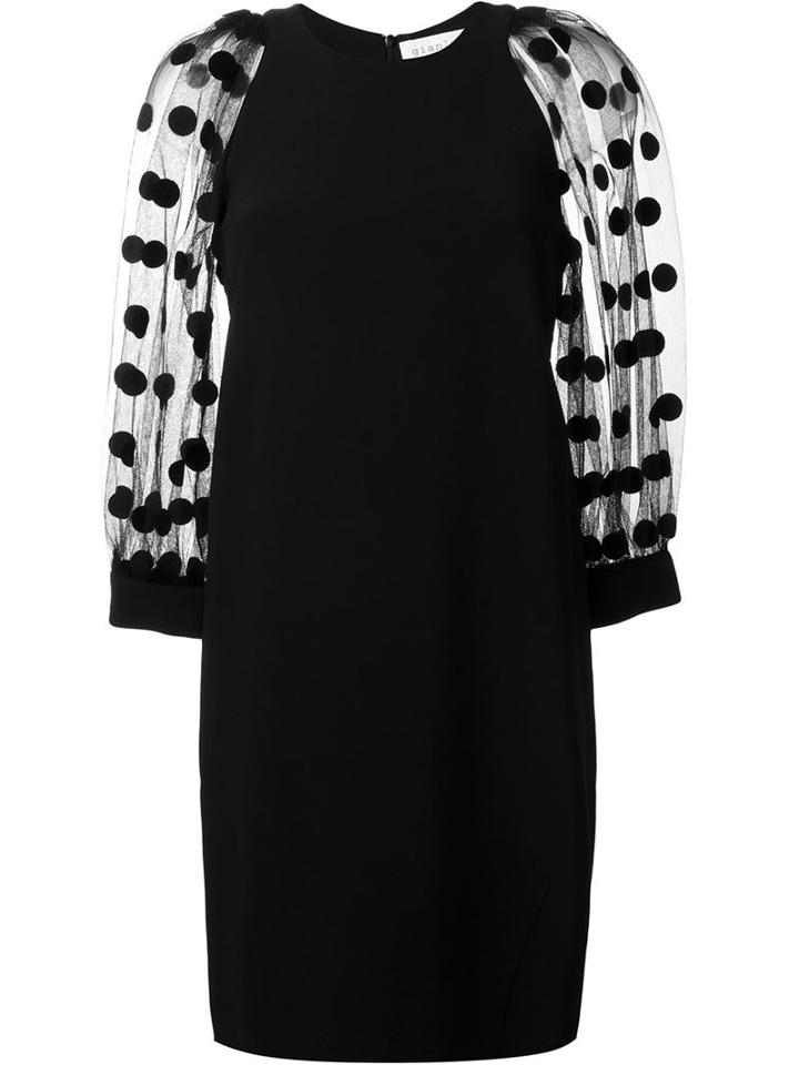 Gianluca Capannolo Dotted Sheer Sleeves Dress