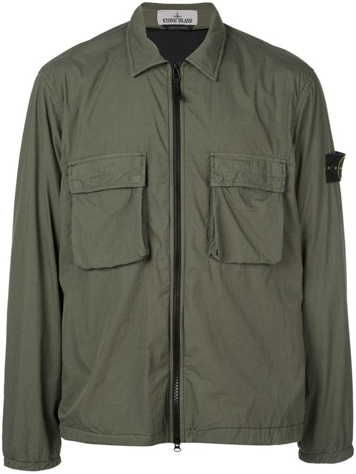 Stone Island Overshirt Work Style Jacket - Green