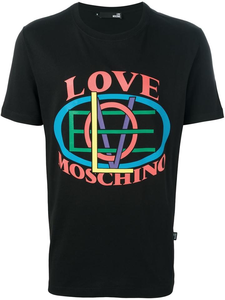 Love Moschino 'love Vision' T-shirt, Men's, Size: Large, Black, Cotton