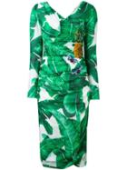 Dolce & Gabbana Embellished Printed Dress - Green