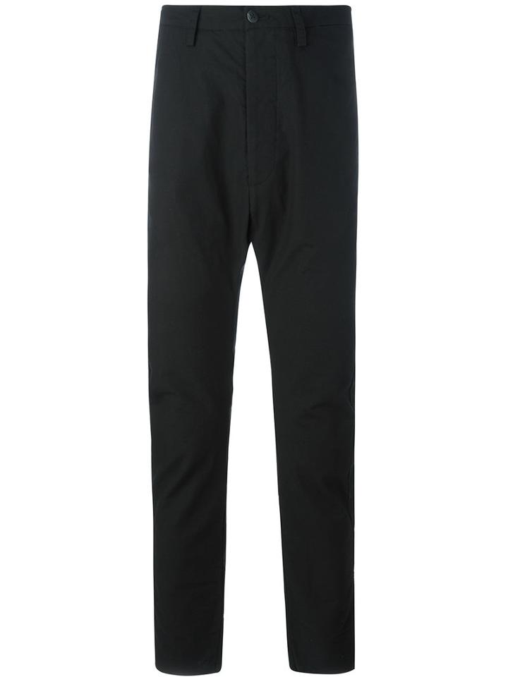 Poème Bohémien - Drop-crotch Trousers - Men - Cotton/linen/flax/spandex/elastane/viscose - 50, Black, Cotton/linen/flax/spandex/elastane/viscose