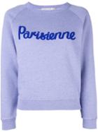 Maison Kitsuné 'parisienne' Sweatshirt, Women's, Size: Small, Blue, Cotton