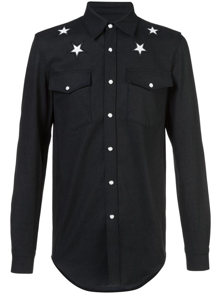 Givenchy Star Embroidered Shirt - Black