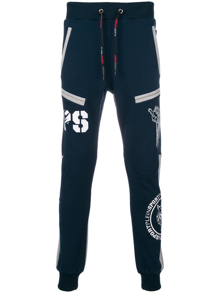 Plein Sport Printed Sweatpants - Blue