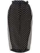 Stella Mccartney Dual Pattern Midi Skirt, Women's, Size: 38, Black, Silk