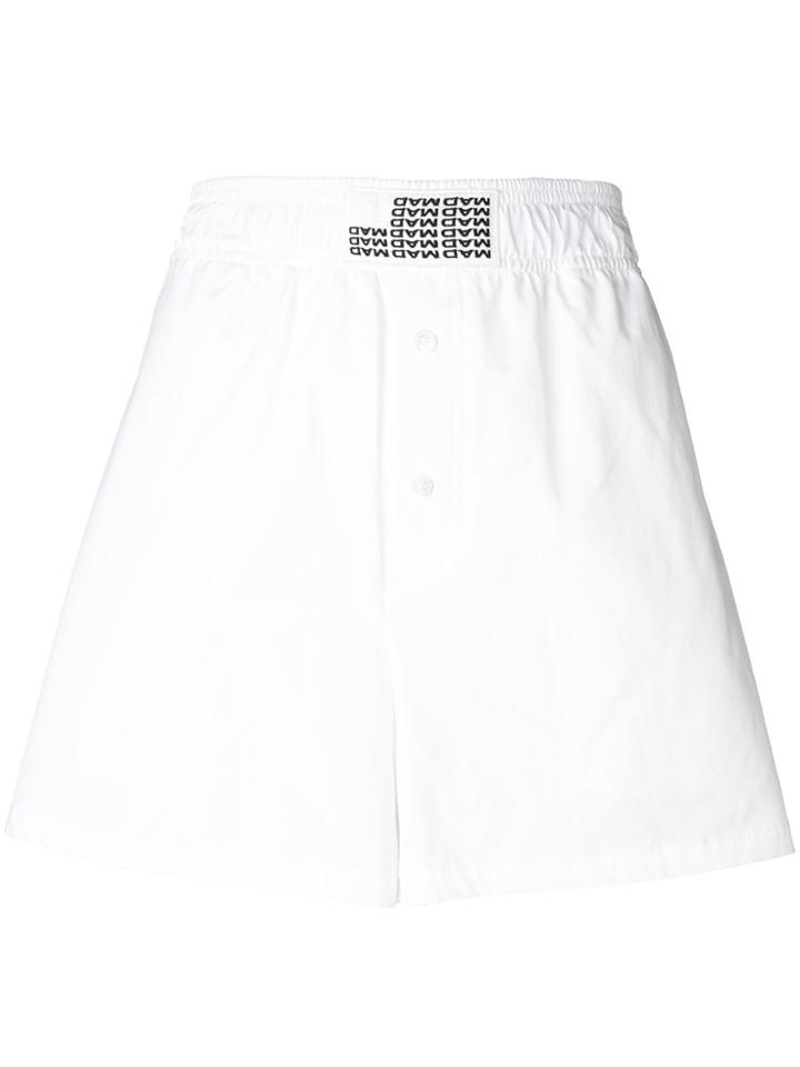 Matthew Adams Dolan Logo Patch Elasticated Shorts - White