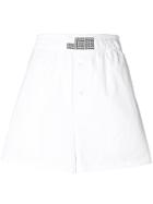 Matthew Adams Dolan Logo Patch Elasticated Shorts - White