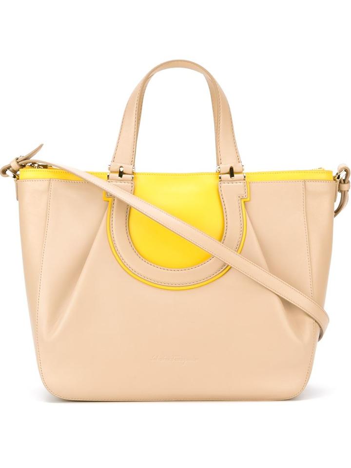 Salvatore Ferragamo Nala Tote, Women's, Nude/neutrals, Leather