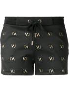 Versace Jeans Logo Print Shorts - Black