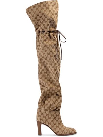 Gucci Original Gg Canvas Over-the-knee Boot - Nude & Neutrals