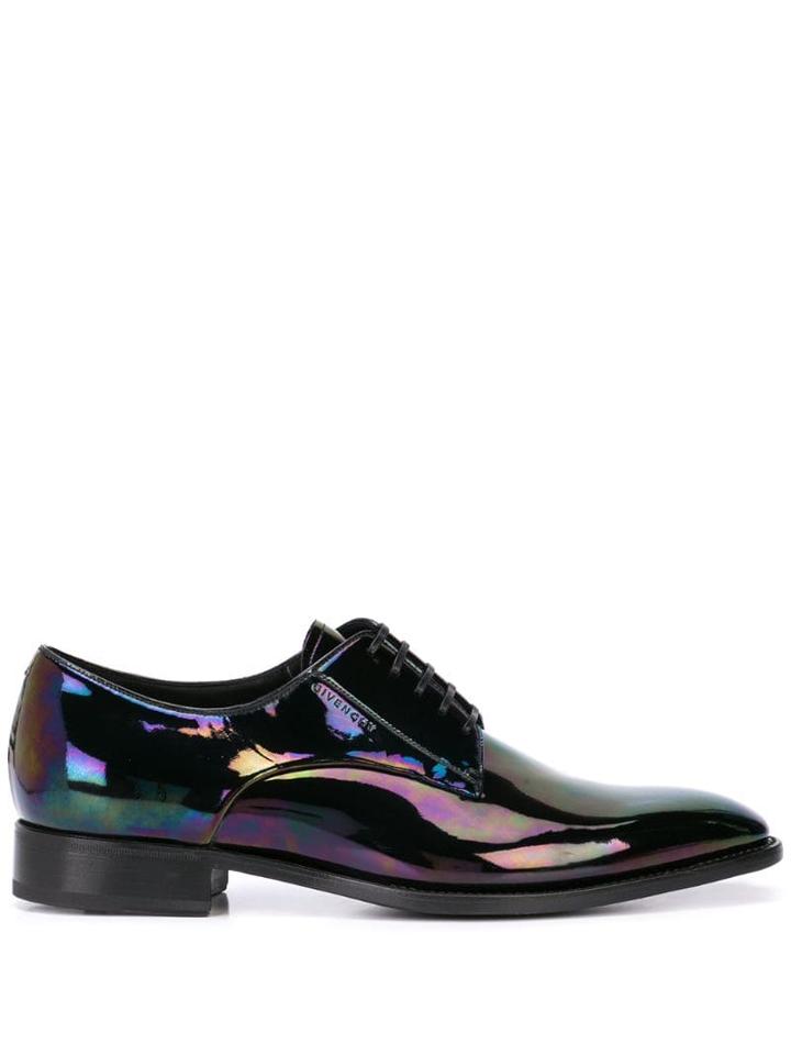 Givenchy Iridescent Effect Derby Shoes - Black