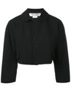 Comme Des Garçons Comme Des Garçons - Cropped Jacket - Women - Cupro/wool - S, Black, Cupro/wool