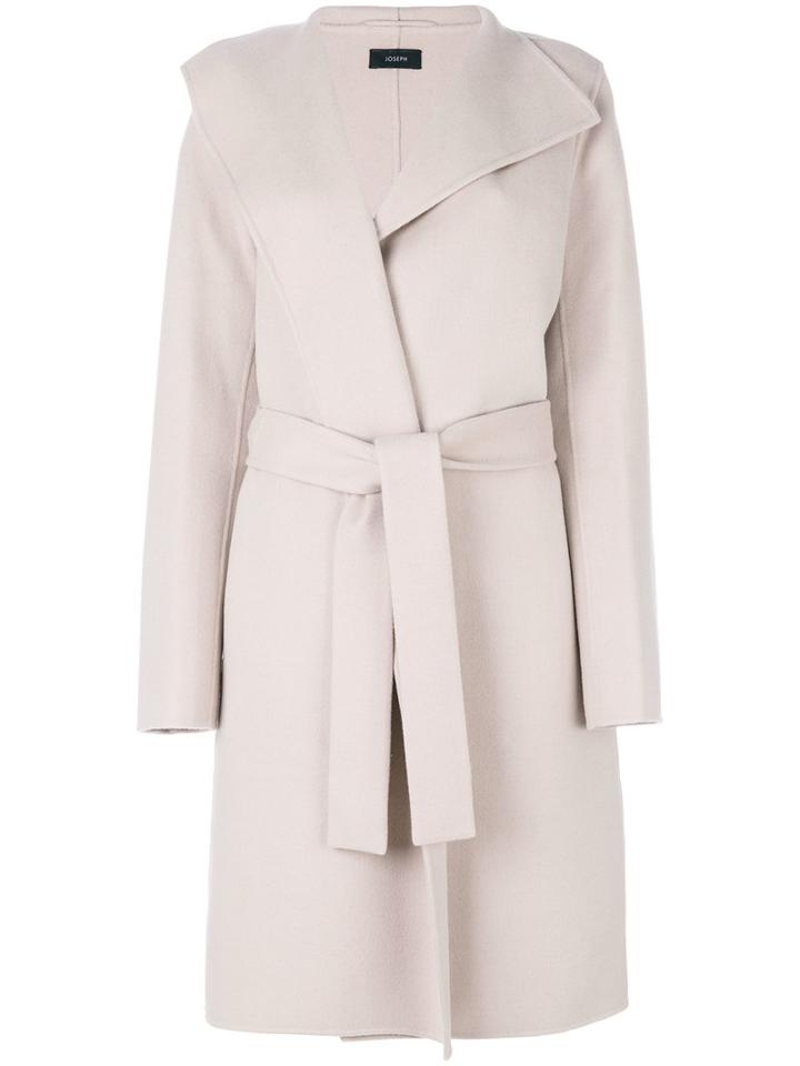 Joseph - Belted Single Breasted Coat - Women - Cotton/cashmere/wool - 40, Pink/purple, Cotton/cashmere/wool