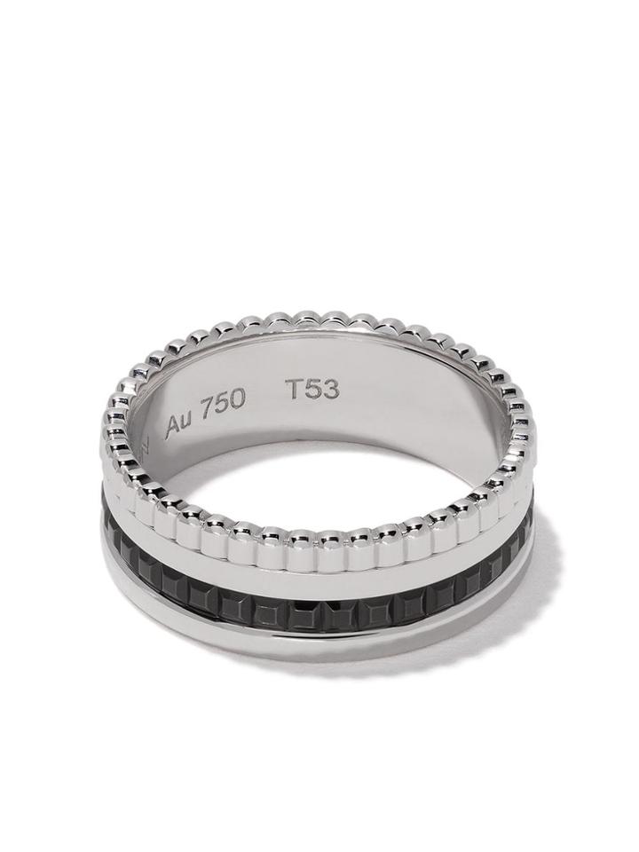 Boucheron Small 18kt White Gold Quatre Black Edition Ring - Wg