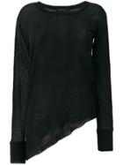 Transit Asymmetric Hem Sweater - Black