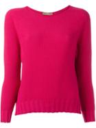 Cruciani - Boat Neck Jumper - Women - Cotton - 40, Pink/purple, Cotton