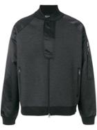 Ea7 Emporio Armani Appliqué Jersey Bomber Jacket - Black