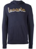 Lacoste Logo Print Hoodie, Size: 3, Blue, Polyamide/viscose