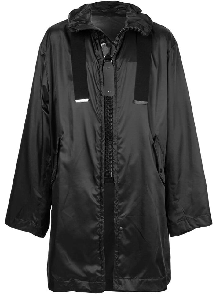 Maison Mihara Yasuhiro Oversized Zip Raincoat - Black