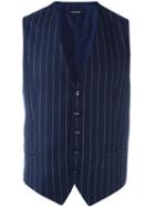 Tagliatore 'brian' Waistcoat, Men's, Size: 52, Blue, Cupro/virgin Wool