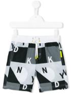 Dkny Kids - Logo Print Swim Shorts - Kids - Polyester - 10 Yrs, Boy's, Black