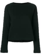 Sàpopa Embroidered Strap Sweatshirt - Black
