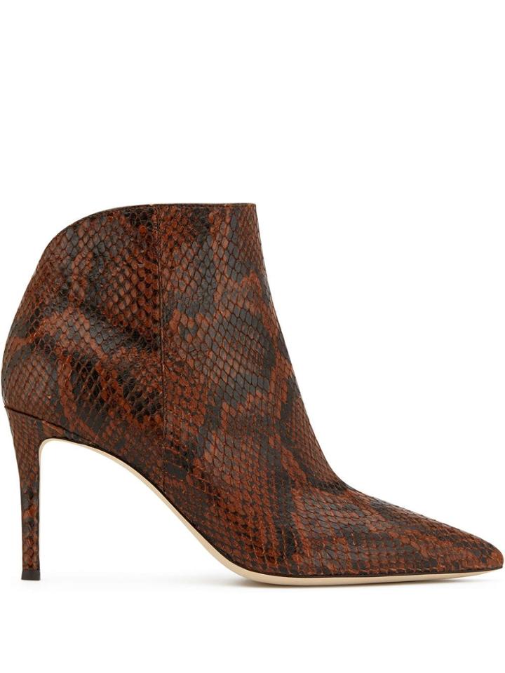Giuseppe Zanotti Tysha Snake-effect Ankle Boots - Brown