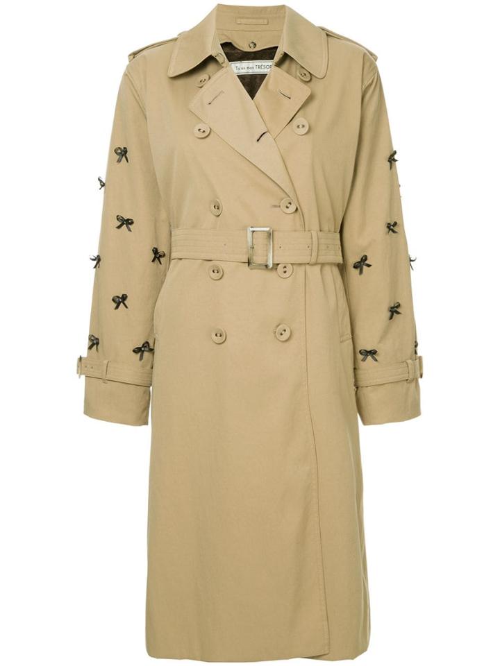 Tu Es Mon Trésor Petit Ribbon Trench Coat - Brown