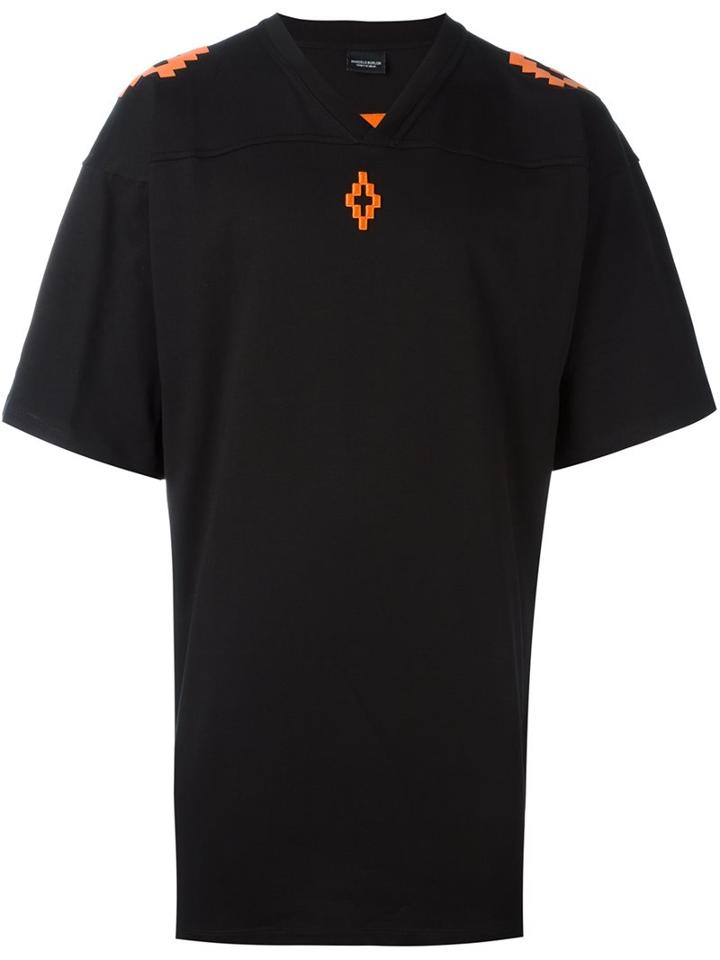 Marcelo Burlon County Of Milan 'sierra Negra' T-shirt, Men's, Size: Large, Black, Cotton/polyester/viscose