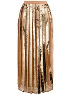 Twin-set Sequin Ribbon Midi Skirt - Nude & Neutrals