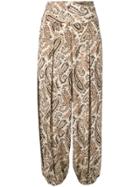 Nili Lotan Paisley Print Balloon Trousers - Neutrals
