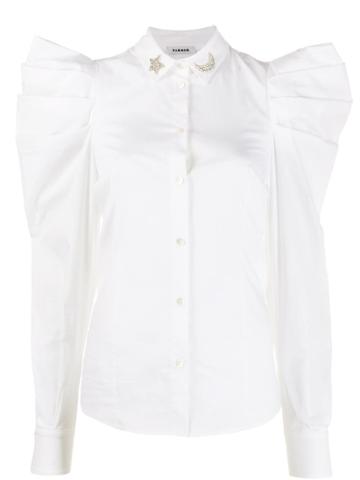 P.a.r.o.s.h. Sculptural Sleeve Shirt - White