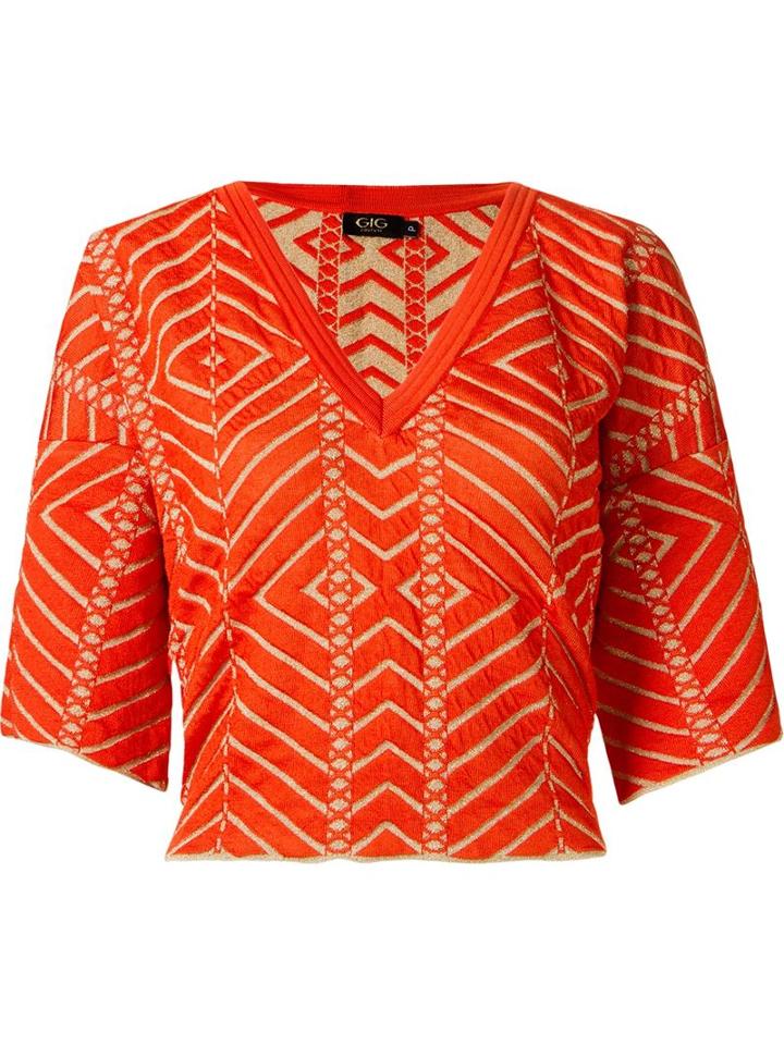 Gig V-neck Knit Blouse