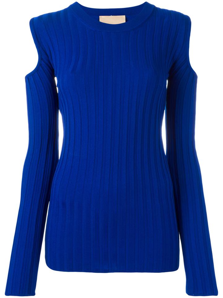 Erika Cavallini Slit Sleeves Top - Blue