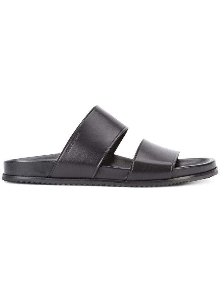 Saint Laurent Double-strap Sandals - Black