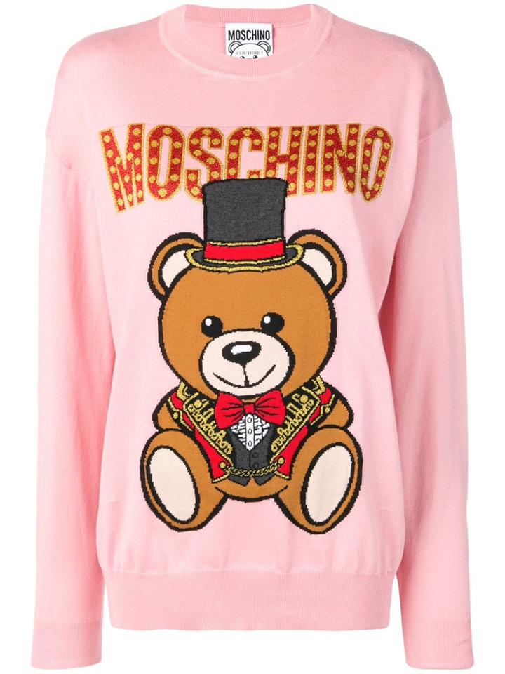 Moschino Jacquard Teddy Bear Sweater - Pink
