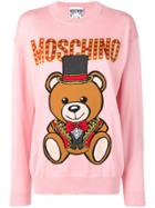 Moschino Jacquard Teddy Bear Sweater - Pink