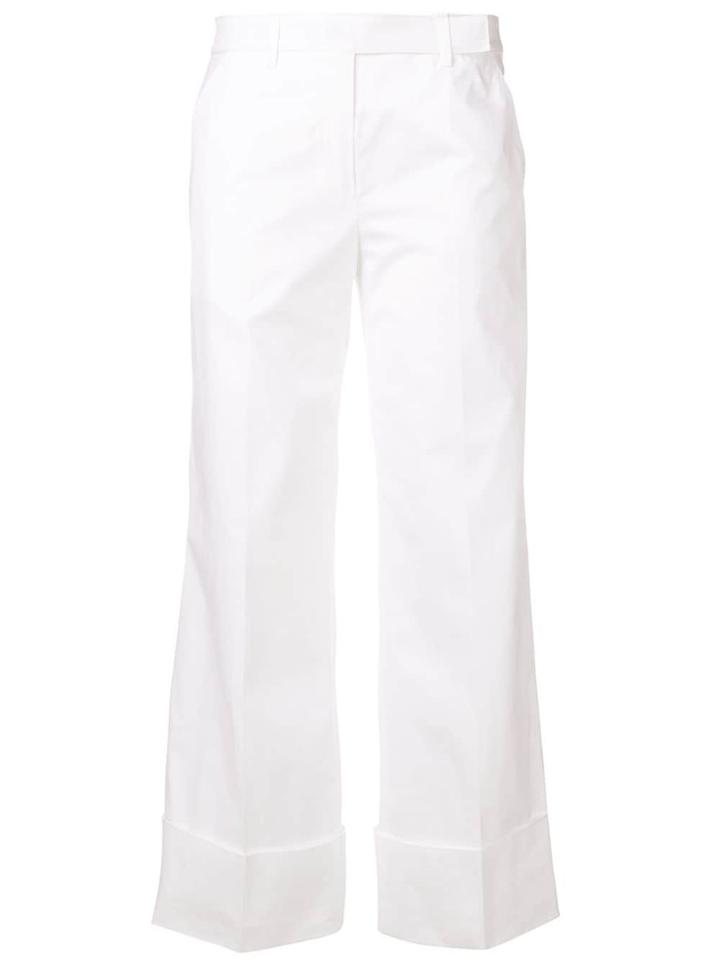 Philosophy Di Lorenzo Serafini Cropped Straight Leg Trousers - White