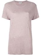 Iro Destroyed T-shirt, Women's, Size: Small, Pink/purple, Linen/flax