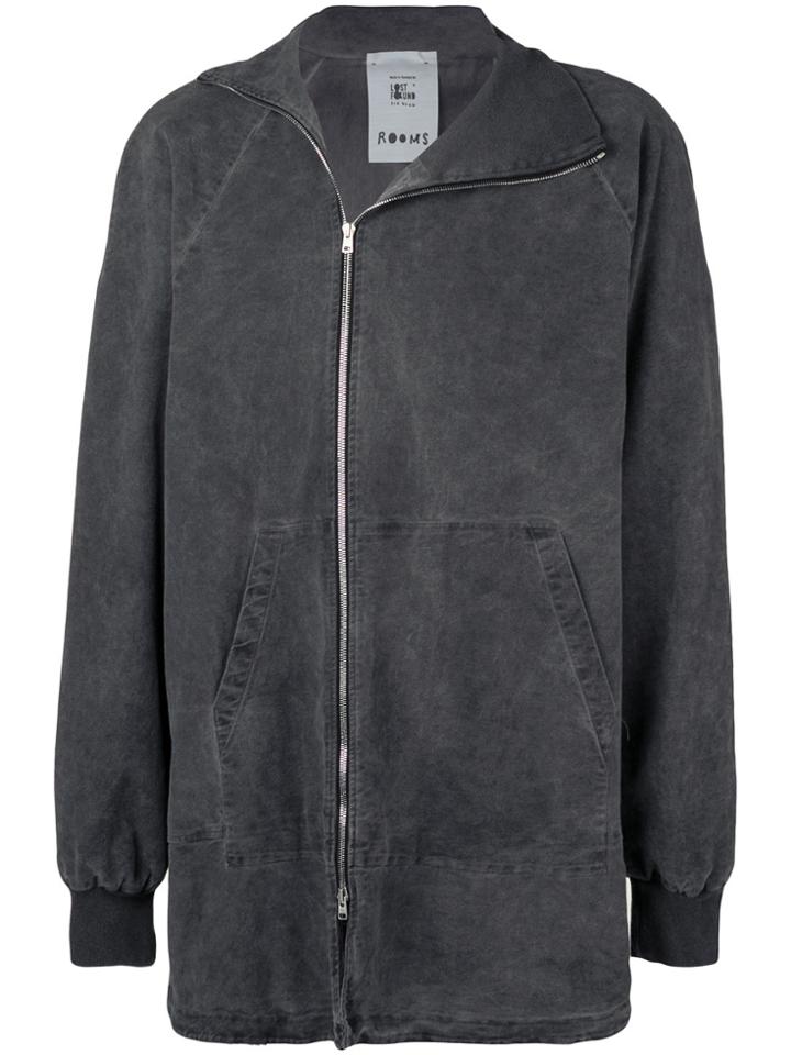 Lost & Found Rooms Asymmetric Zip Jacket - Grey