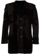 Jean Paul Gaultier Vintage Burned Out Velvet Jacket - Black