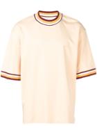 Drôle De Monsieur Striped Trim T-shirt - Neutrals