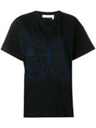 See By Chloé Embroidered Butterfly T-shirt - Black