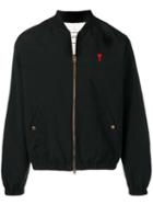 Ami Paris Ami De Coeur Padded Bomber Jacket - Black