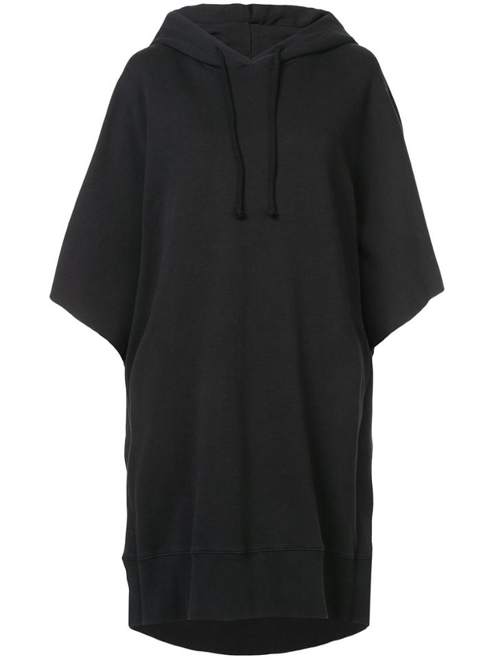 Mm6 Maison Margiela Hooded Sweatshirt Dress - Black